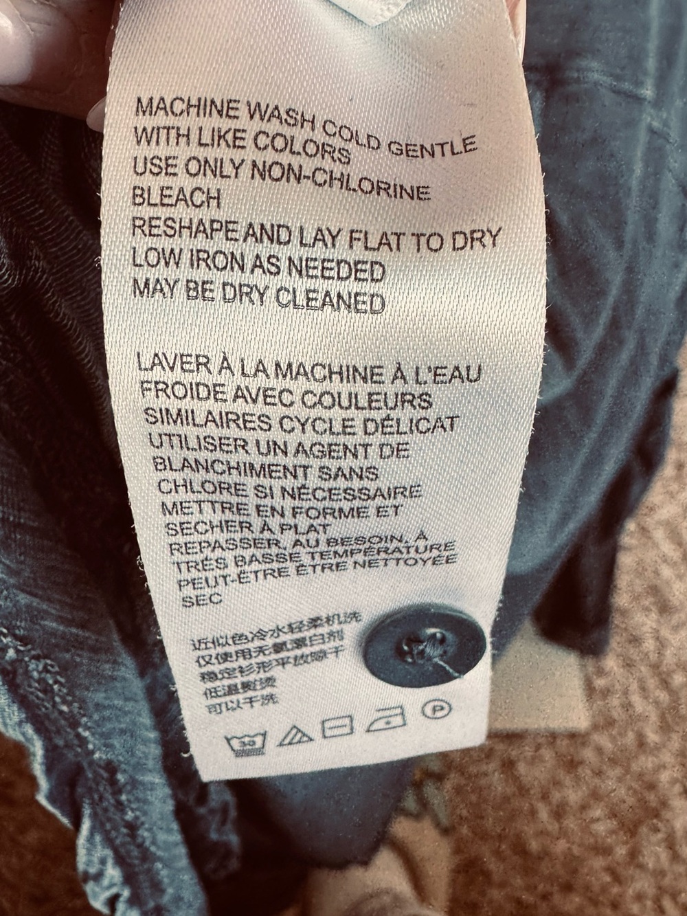 Anthropologie Washed Indigo Henley Shirt - Blue - Picture 5 of 5